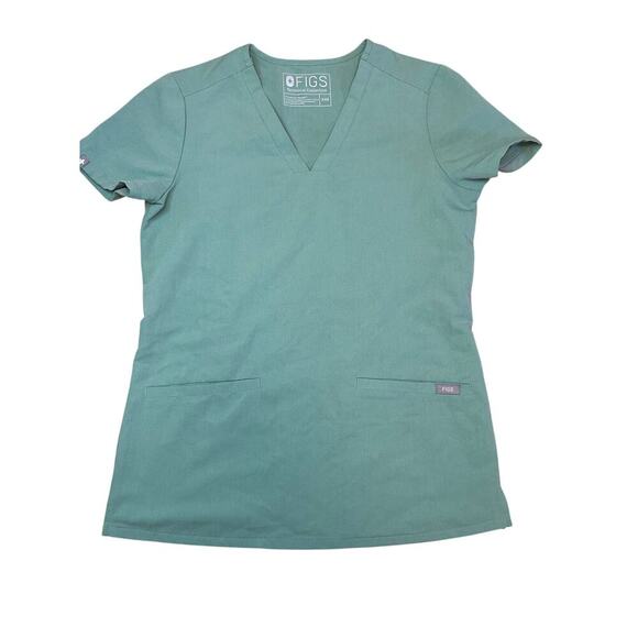 Figs Casma Three-Pocket Scrub Top (JADE) - Picture 1 of 5